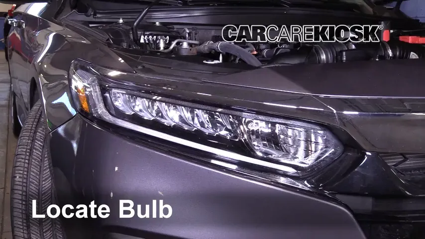 2018 Honda Accord LX 1.5L 4 Cyl. Turbo Lights Highbeam (replace bulb)